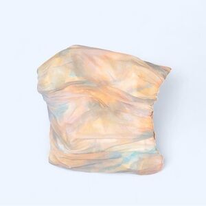 Zara Pastel Peach Tie-Dye Scarf
